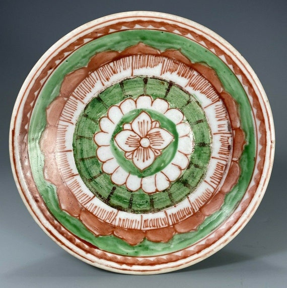 中国 汕頭陶磁器 蓮花文様多彩彩皿 明代 17世紀頃 - Etsy 日本