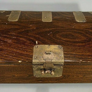 Korean Joseon Dynasty Scholar Wood Document & Other Valuables Box ca. 19th c.