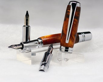 Fountain / Calligraphy Pen in Spiced Walnut body