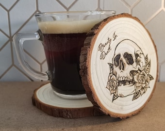 Homemade Coaster Coffee Gift Coaster Set Wooden Coasters Beauty In Death