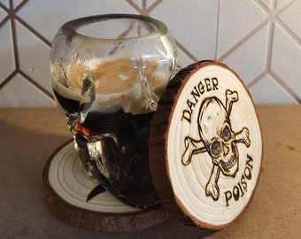 Danger Poison Wooden Coaster