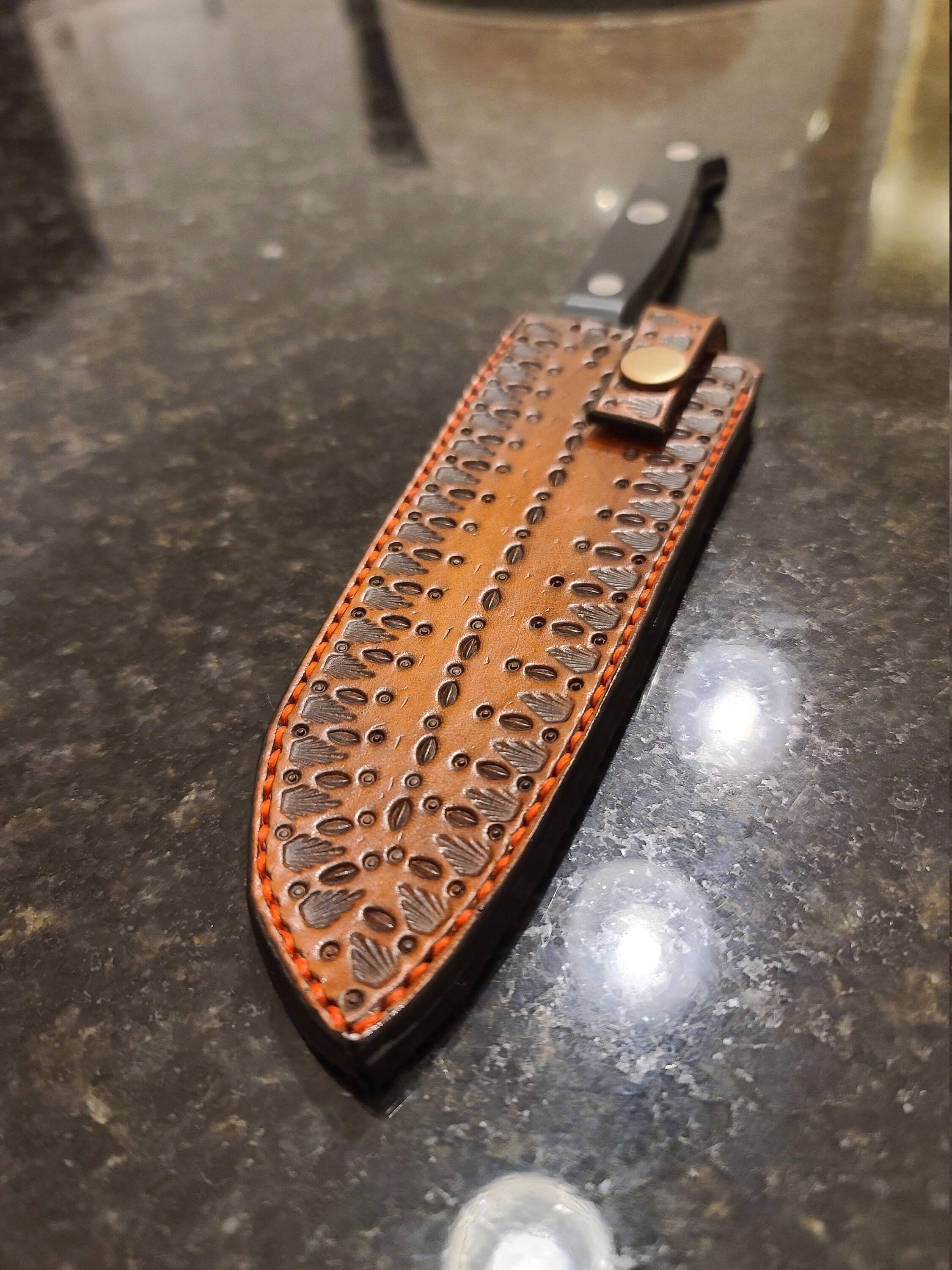 Custom Leather Kitchen Knife Sheath Etsy