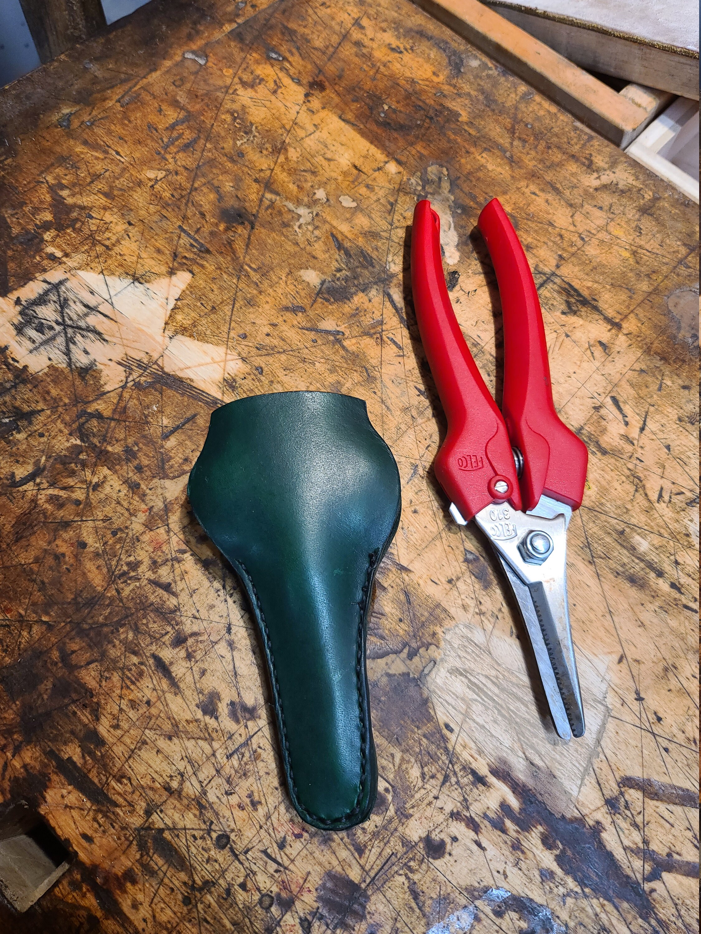 Full Leather Sheath for Thin Nose Pruning Shears Forest Etsy