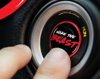 Wake the Beast Start Button Cover - Fits Ford Ranger Focus F150 Explorer Super Duty Maverick Taurus, etc