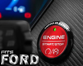 Push Start Button Overlay Cover - Fits Ford Ranger Focus F150 Explorer Super Duty Escape