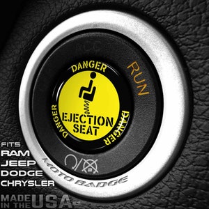 Passenger Seat Eject Start Button Cover Fits Jeep Hellcat RAM Charger Dodge Challenger keyless ignition