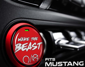 Wake the BEAST Start Button cover for Ford Mustang Ignition Push Switch