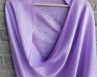 Pashmina Stole All Weather Wrap 28&quot;x80&quot; Large Scarf - Bright Lavender