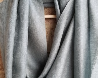 Pashmina Stole All Weather Wrap 28&quot;x80&quot; Large Scarf - Lavender Gray