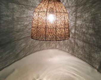 Hand Made Wire Mesh Pendant Lamp / Overhead Lamp