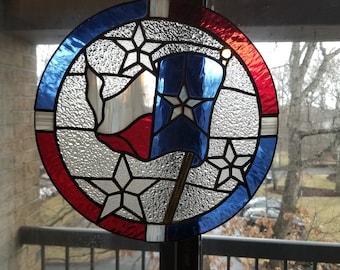 STAINED GLASS Sun Catchers - Flag