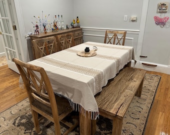 Tablecloth from Oaxaca Mexico made with Handloom fabric.