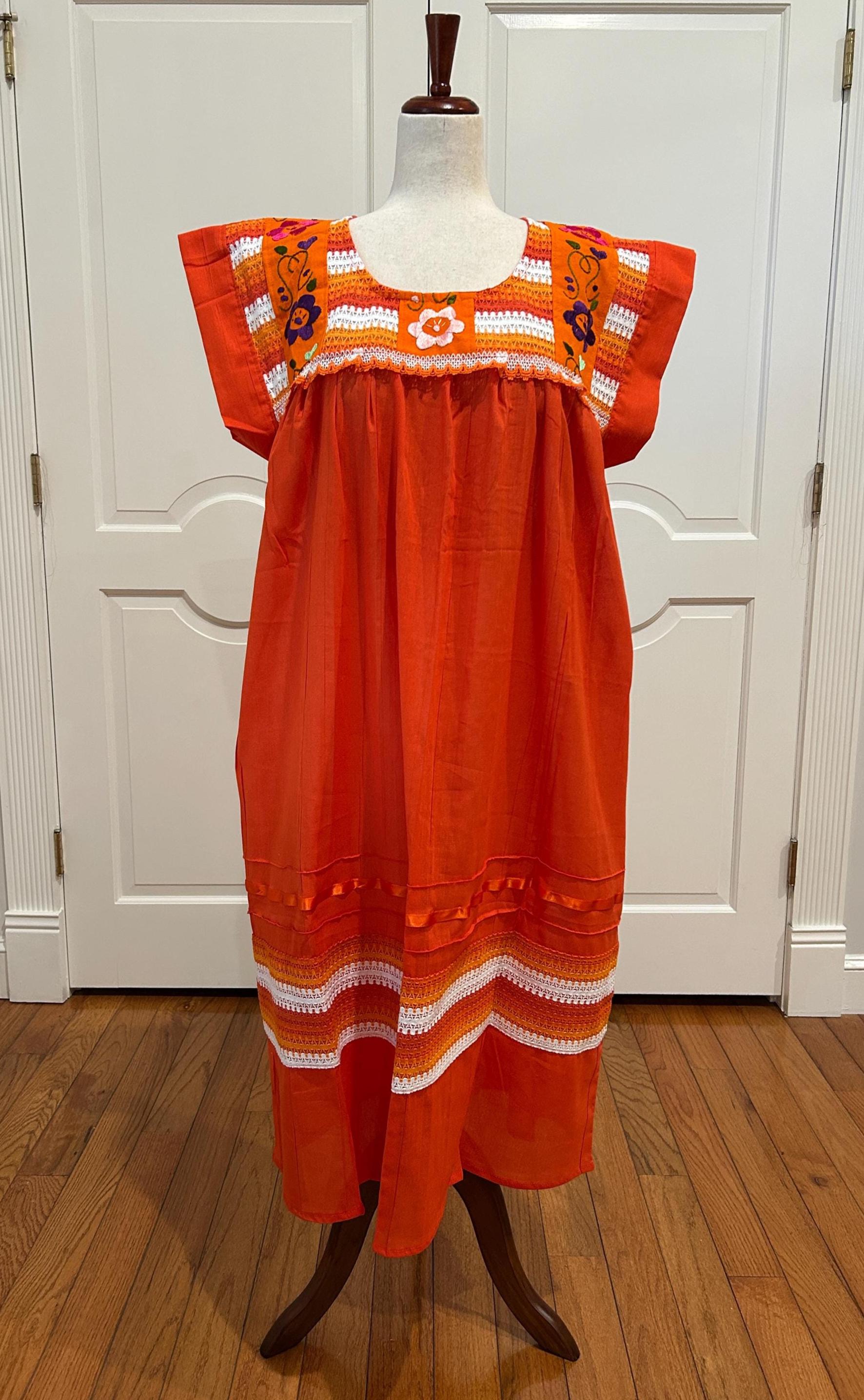 Mexican Oaxaca Huipil Embroidered Dress - Etsy