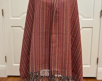 Traditional Mexican rebozo from Oaxaca Mex. Mexican shawl, handloom.
