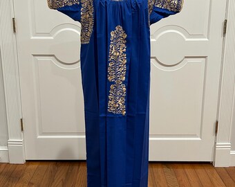 San Antonino Maxi Dress, Oaxaca Mexican dress. hand Embroidered. Silk Threads,