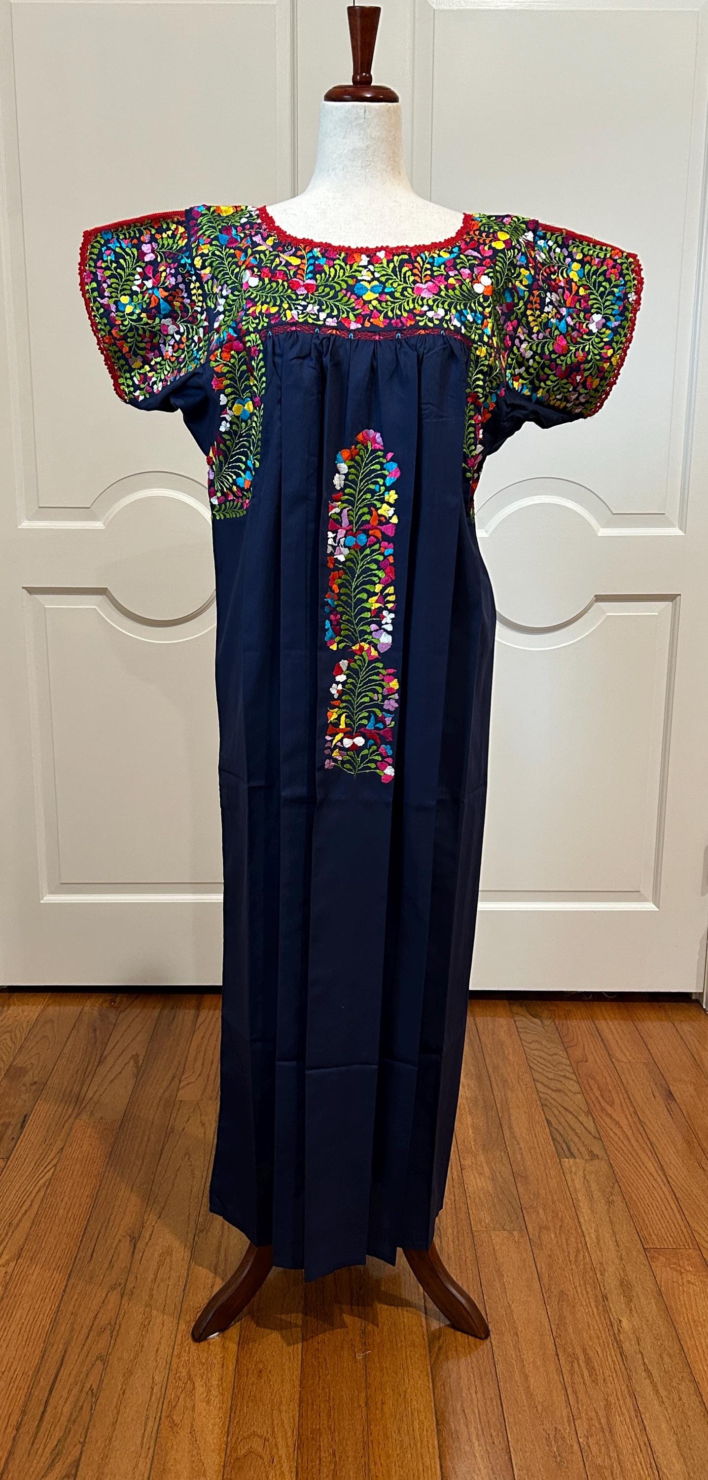 san antonio mexican embroidered dress San Antonio Beauty" Large Hand Embroidered Oaxacan Wedding Dress Honeywood