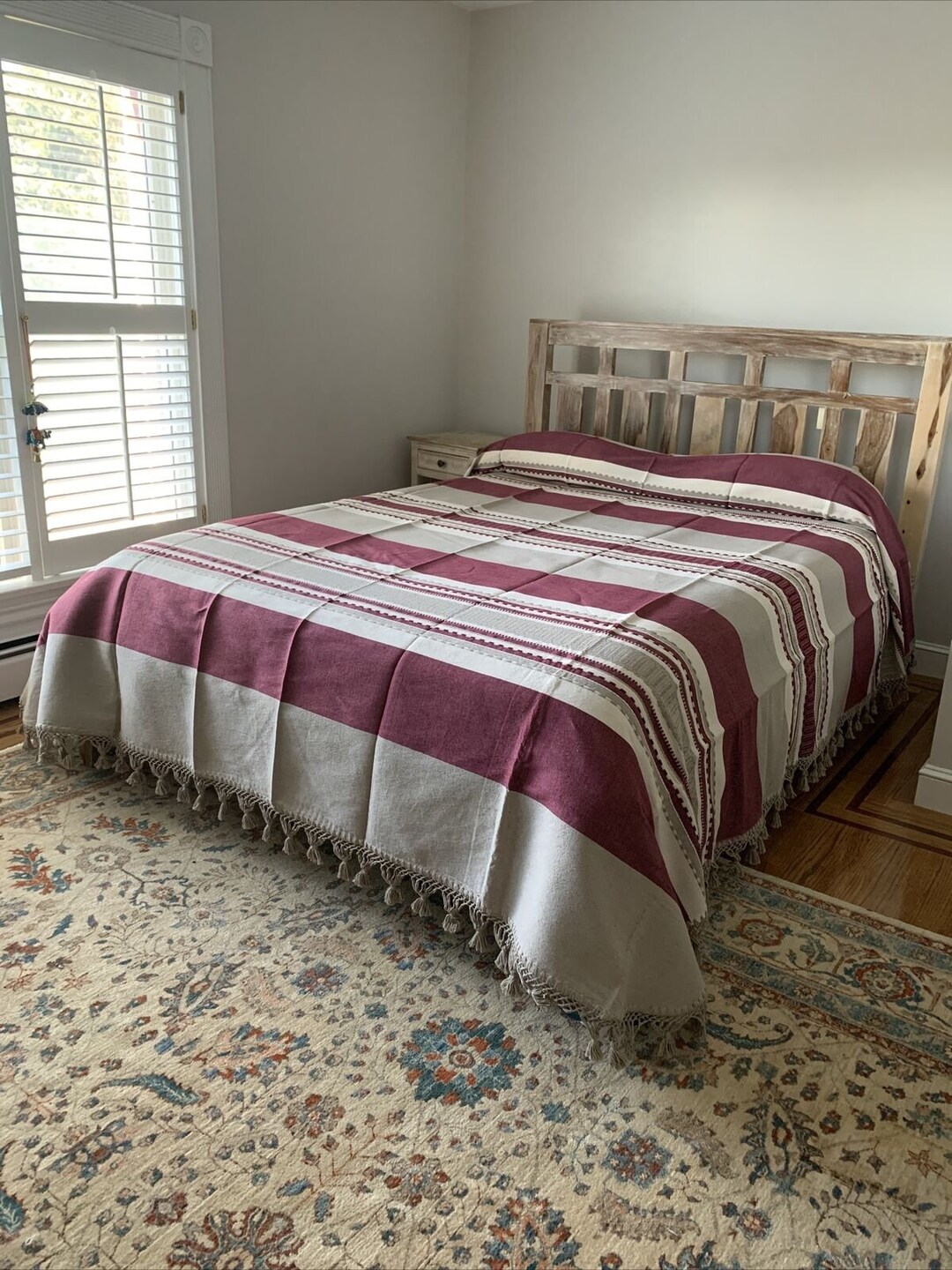 Hand Loom Queen Size Cotton Bedspread. Etsy