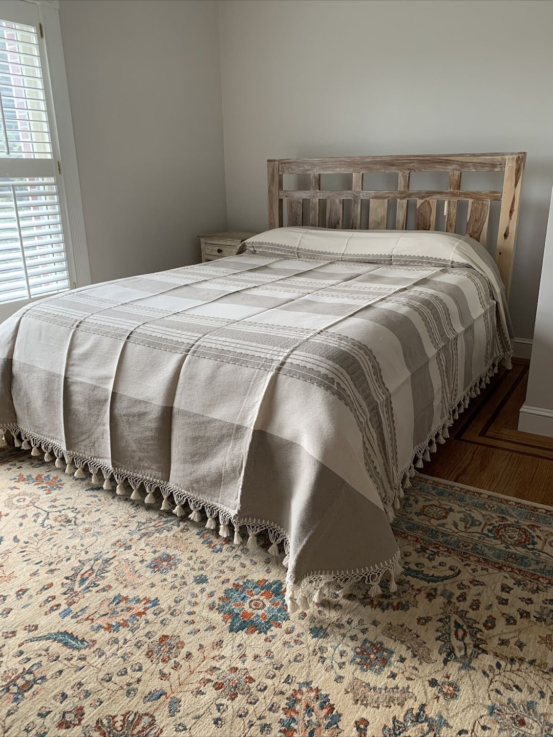 Hand Loom Queen Size Cotton Bedspread. Etsy