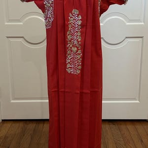 San Antonino Maxi Dress, Oaxaca Mexican dress. hand Embroidered. multicolor Silk Threads,