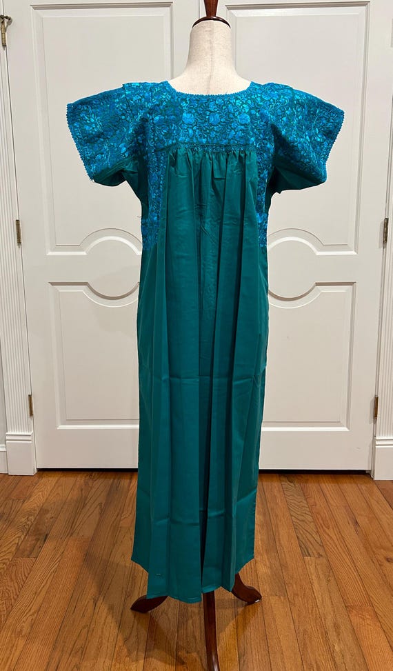 San Antonino Maxi Dress, Oaxaca Mexican Hand Embroidered