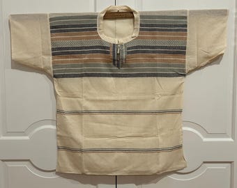 XL Hand Made Beach Mexican Men’s shirt. Lightweight hippy, cotton, comfy.