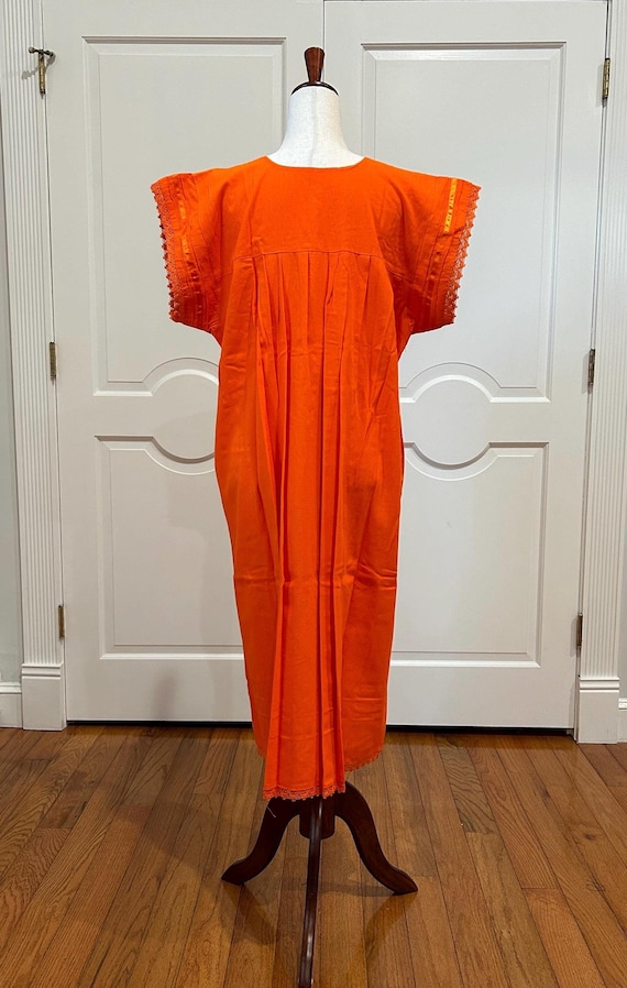 Mexican orange dress, Oaxaca dress, hand embroidery dress. Mexican orange dress, Oaxaca dress, hand embroidery dress.