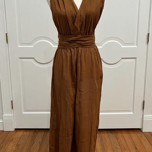 Artisan made summer lightweight Jumpsuit, made in Oaxaca Mexico.