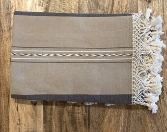 フルサイズのコットン ベッドスプレッド/キルト。メキシコのオアハカ産