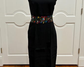 One of a Kind Mexican embroidered dress, hand Embroidered with Silk threads.