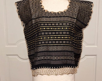 Treadle Loom blouse Made in Oaxaca Mexico. handmade top, Artisanal made.
