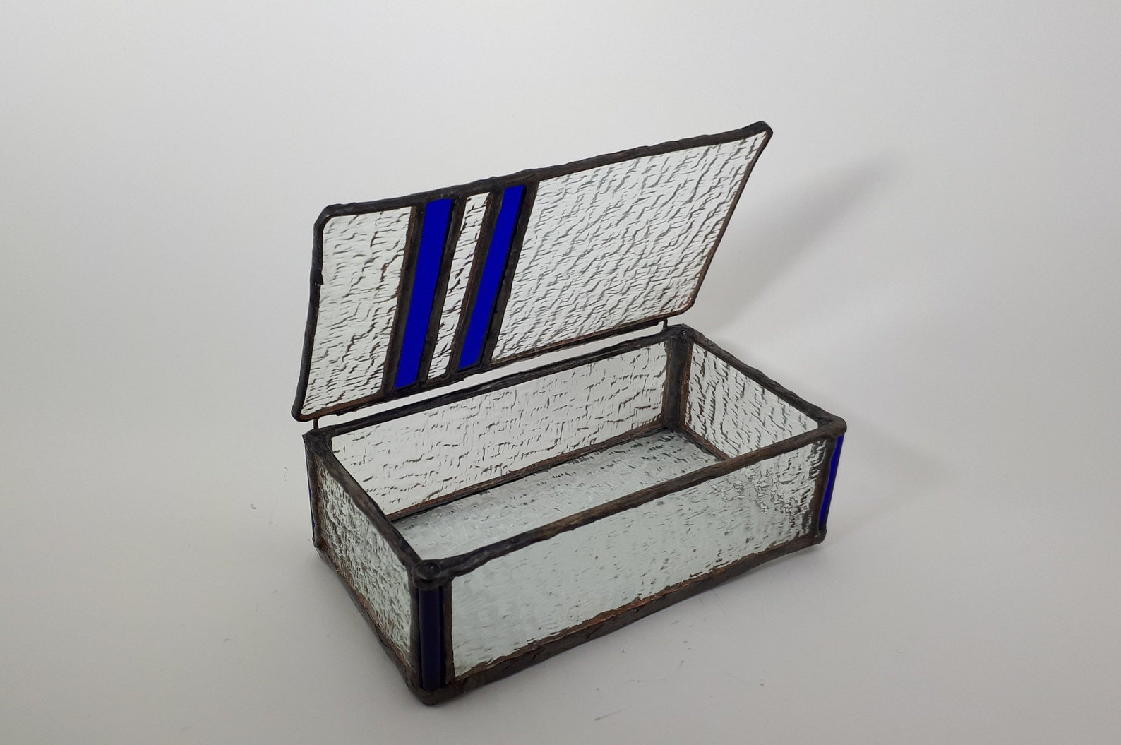 Tiffany Glass Box Stained Glass Jewelry Box Necklace Holder Etsy