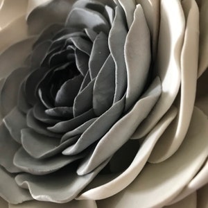 Large Porcelain Flower Hand Sculpted Ranucus Flower Wall Décor Table Decoration Flower Art, Ceramic Wall Flower image 5