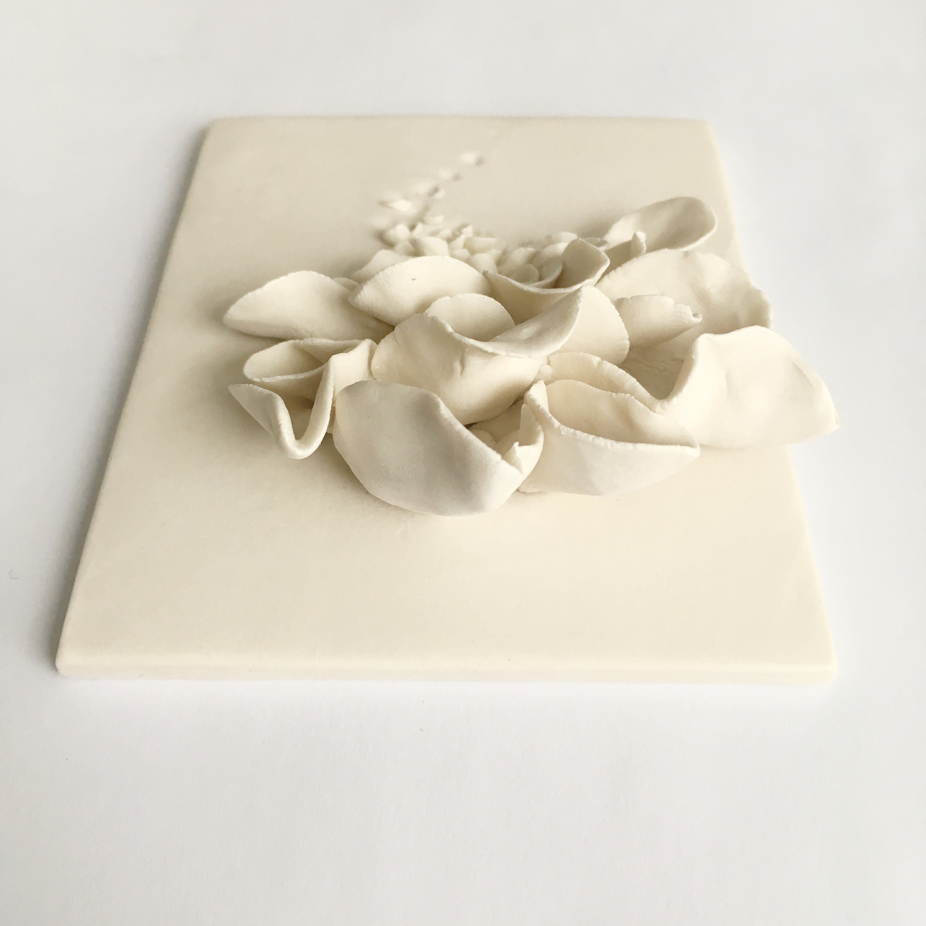 Wall Hanging Ceramic Sculpture Flower Wall Art Porcelain Etsy Australia