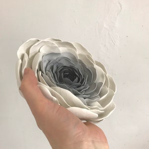 Large Porcelain Flower Hand Sculpted Ranucus Flower Wall Décor Table Decoration Flower Art, Ceramic Wall Flower image 3