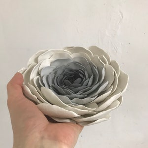 Large Porcelain Flower Hand Sculpted Ranucus Flower Wall Décor Table Decoration Flower Art, Ceramic Wall Flower image 6