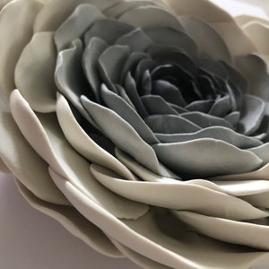 Large Porcelain Flower Hand Sculpted Ranucus Flower Wall Décor Table Decoration Flower Art, Ceramic Wall Flower image 8