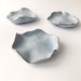 Porcelain Flower Wall Art, Light Blue and Silver, Set Of Three Ceramic Wall Hanging Plates, Hanging Wall Art 