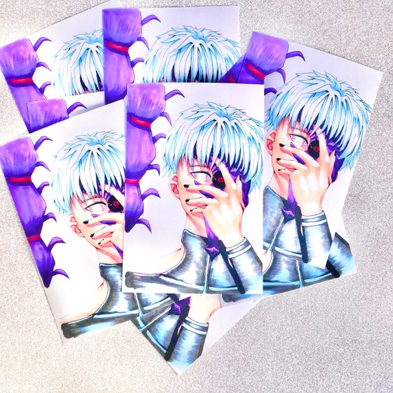 Ken Kaneki Tokyo Ghoul Copic Art Small Print Etsy