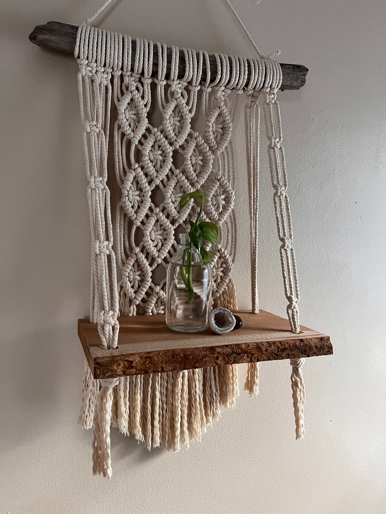 Made to order Echo Macrame Wall Shelf image 3