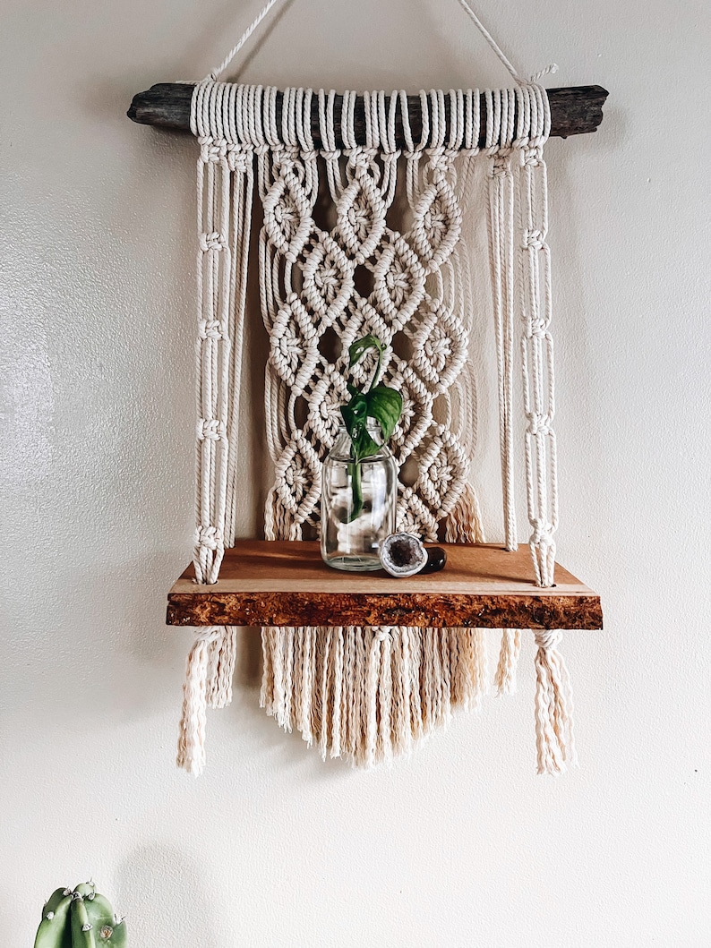 Made to order Echo Macrame Wall Shelf image 1