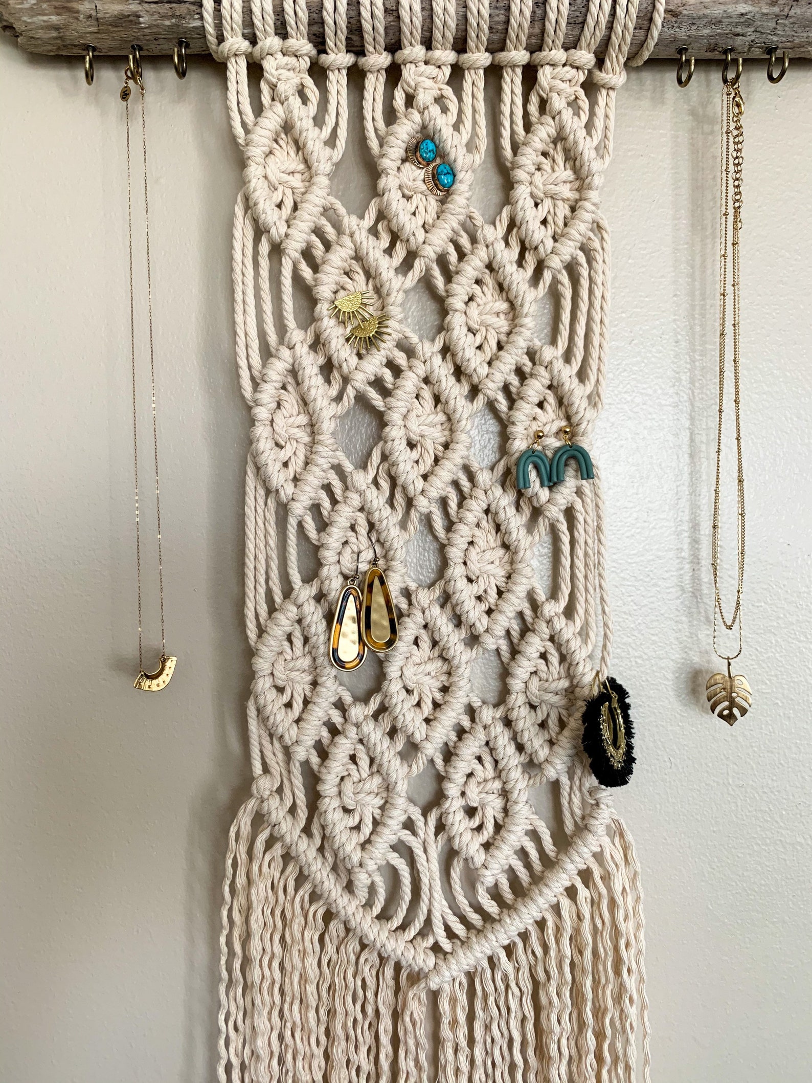Macrame Jewelry Holder Etsy