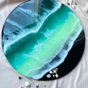 Resin wall art, wild coast resin art, mordern wall decor, christmas gift idea, ocean resin decor