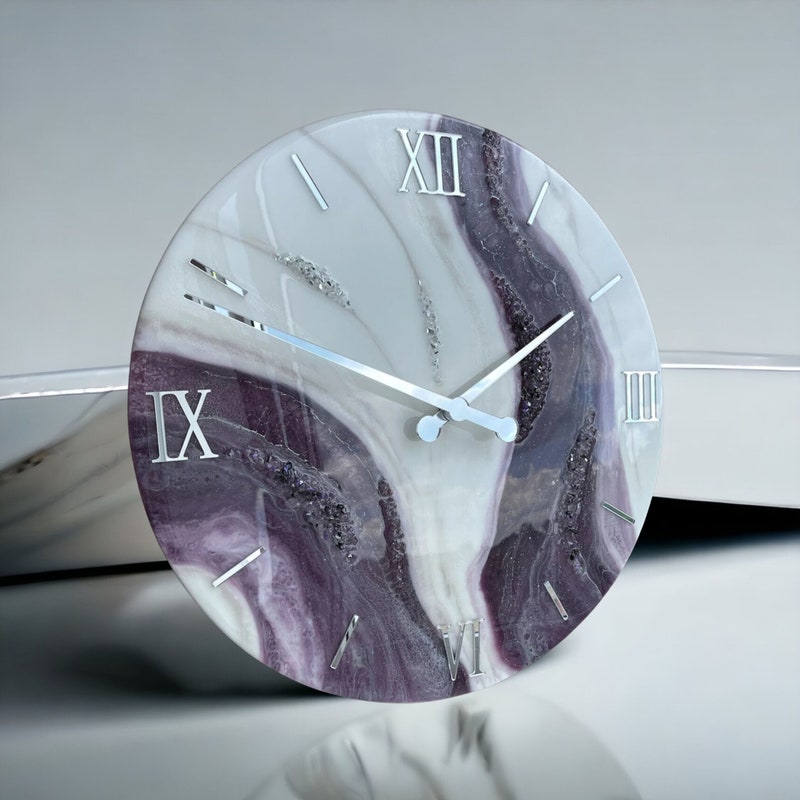 Purple Wall Clock - Etsy