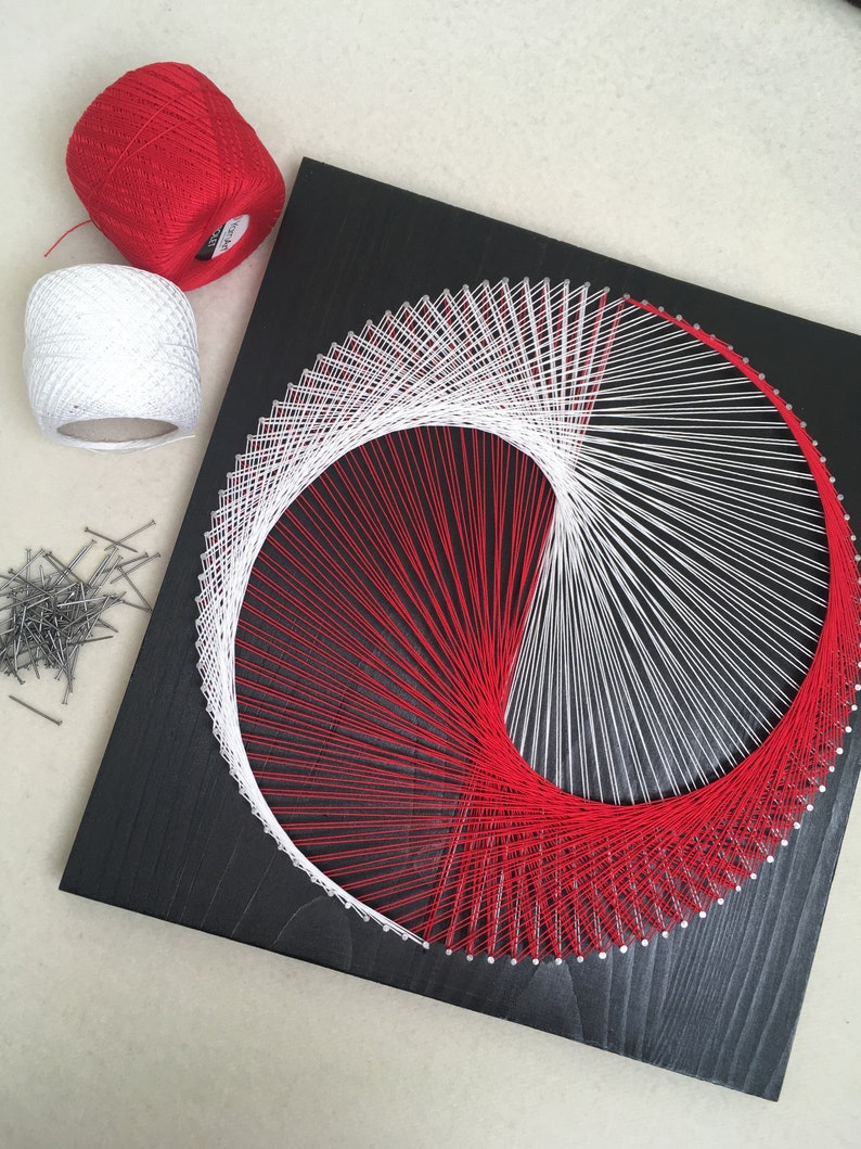 String Art Yin Yang wall decor home decor cafe decor Yin Etsy