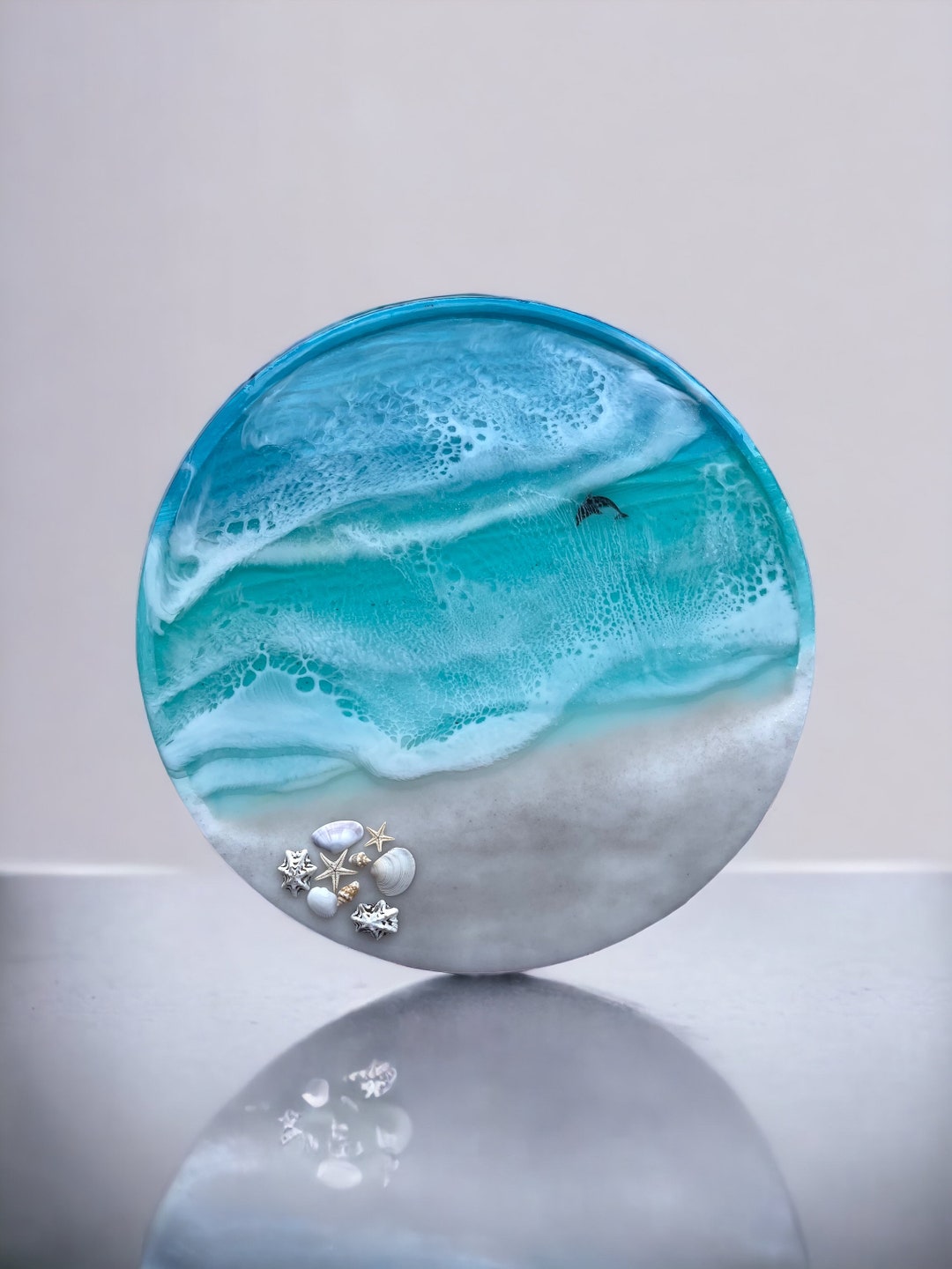 Ocean Themed Art Decor Epoxy Resin Art Wild Coast Resin Art Etsy