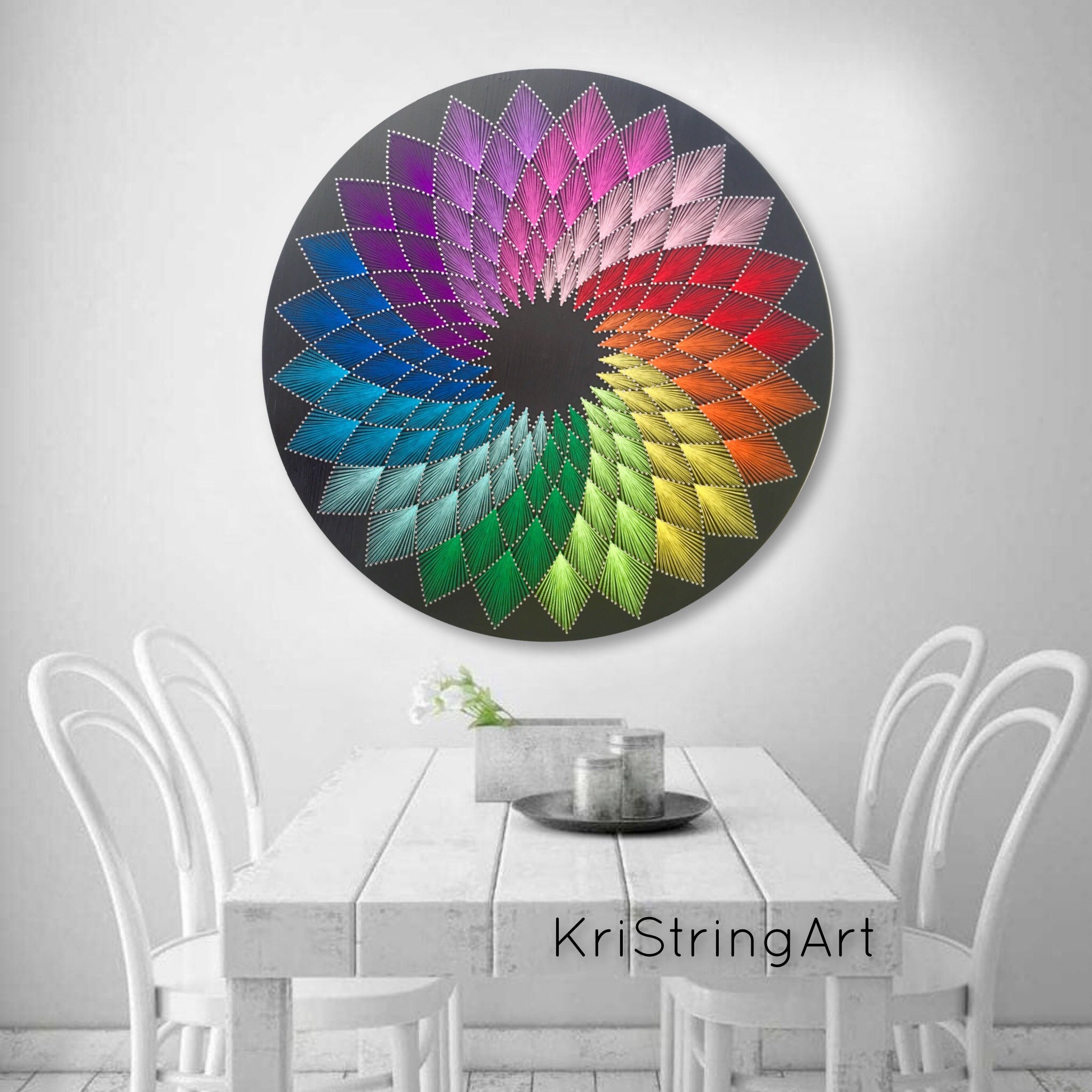 String Art Kit for Adults and Kids, DIY String Art Mandala Wall Decor,  Great DIY Gift for Friends and Family, Art Kits for Teens and Adults 