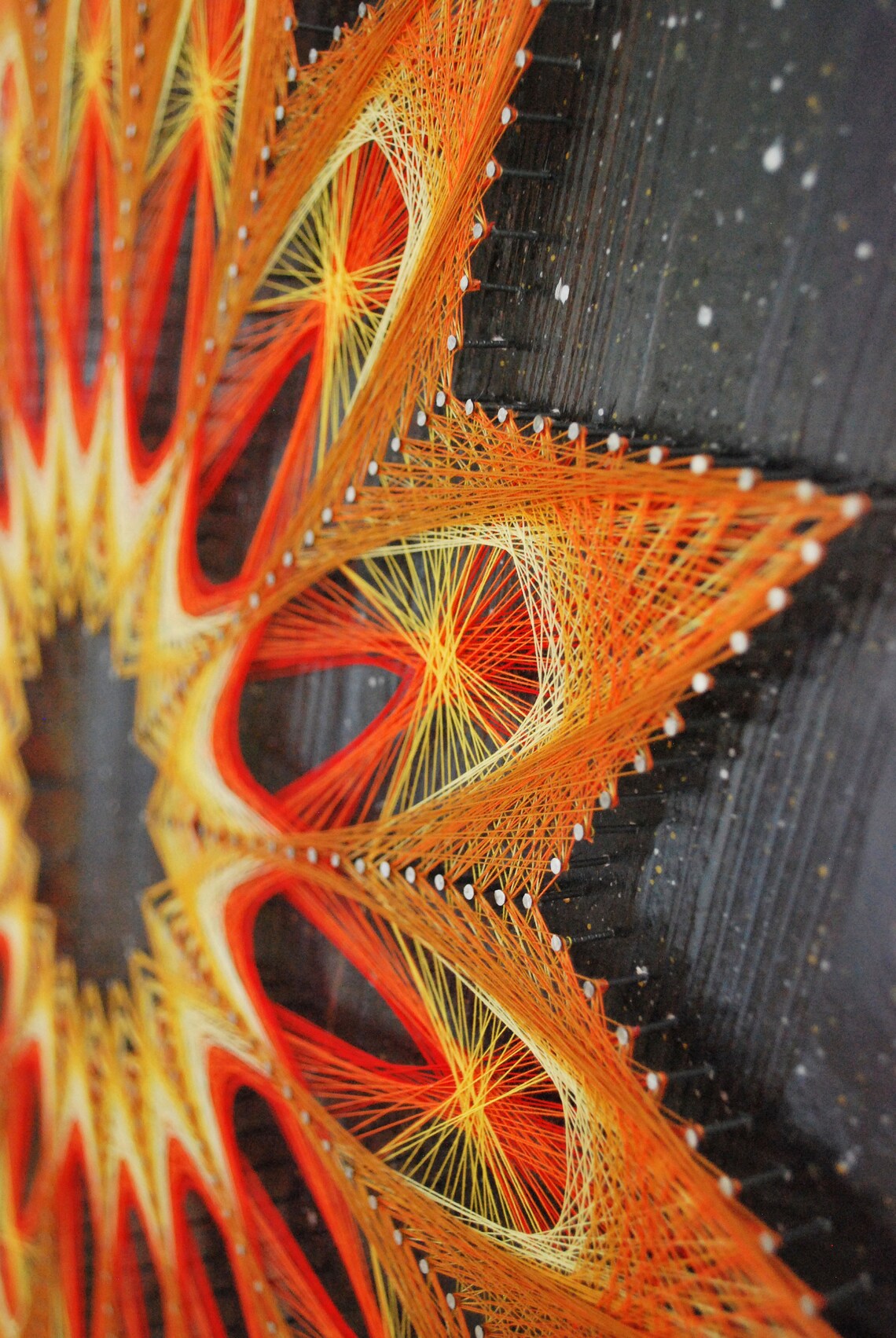 String Art wall decor home decor cafe decor sun string Etsy