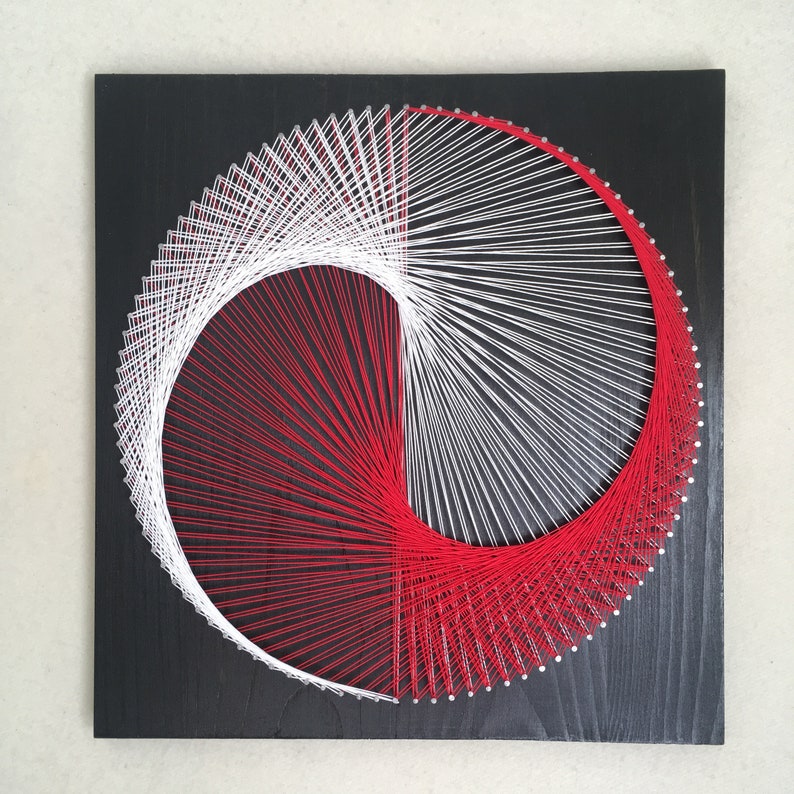 String Art Yin Yang wall decor home decor cafe decor Yin | Etsy