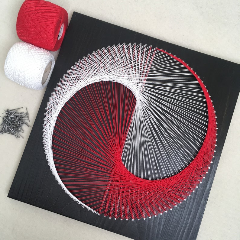 String Art Yin Yang wall decor home decor cafe decor Yin | Etsy
