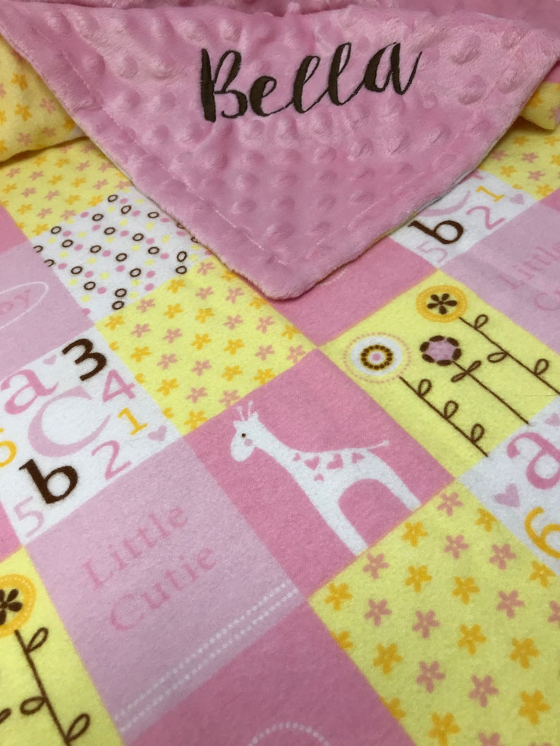 Baby Girl Blanket Personalized Baby Blanket Custom Baby Blanket Embroidered Baby Blanket Baby Blanket Personalized Baby Shower Gift
